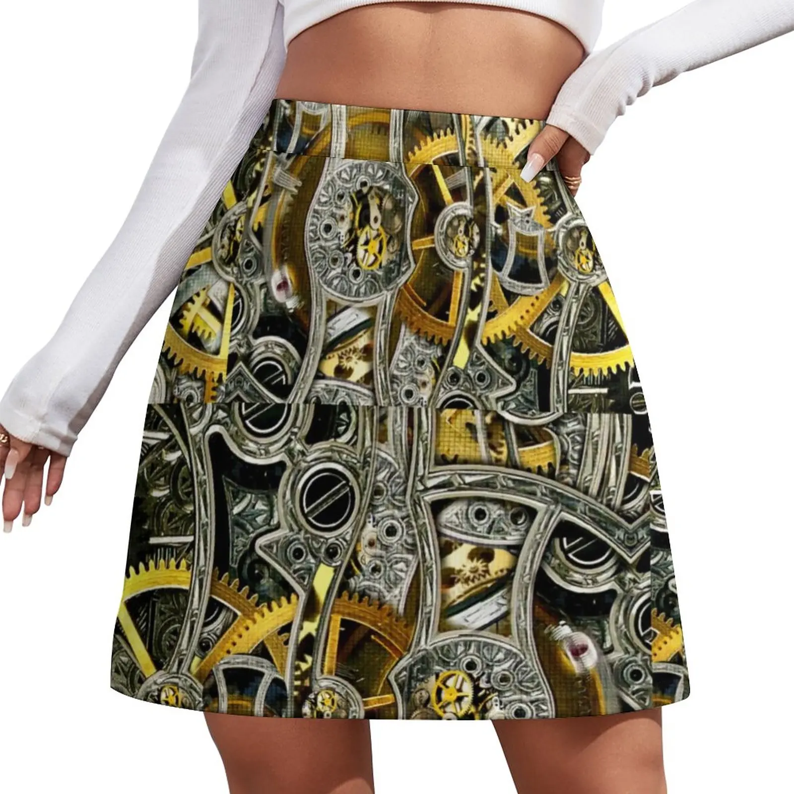 Modern Steampunk Skirt Clockworks Bohemian Kawaii Mini Skirts Summer High Waist Design Street Fashion Casual Skirt Big Size
Modern Steampunk Skirt Clockworks Bohemian Kawaii Mini Skirts Summer High Waist Design Street Fashion Casual Skirt Big Size