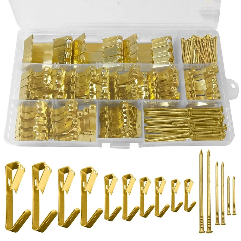 320 PCS Picture Hooks with Nails Heavy Duty Picture Hangers Picture Hanging Hooks for Hard Walls Picture Hanging Kit
320 PCS Picture Hooks with Nails Heavy Duty Picture Hangers Picture Hanging Hooks for Hard Walls Picture Hanging Kit