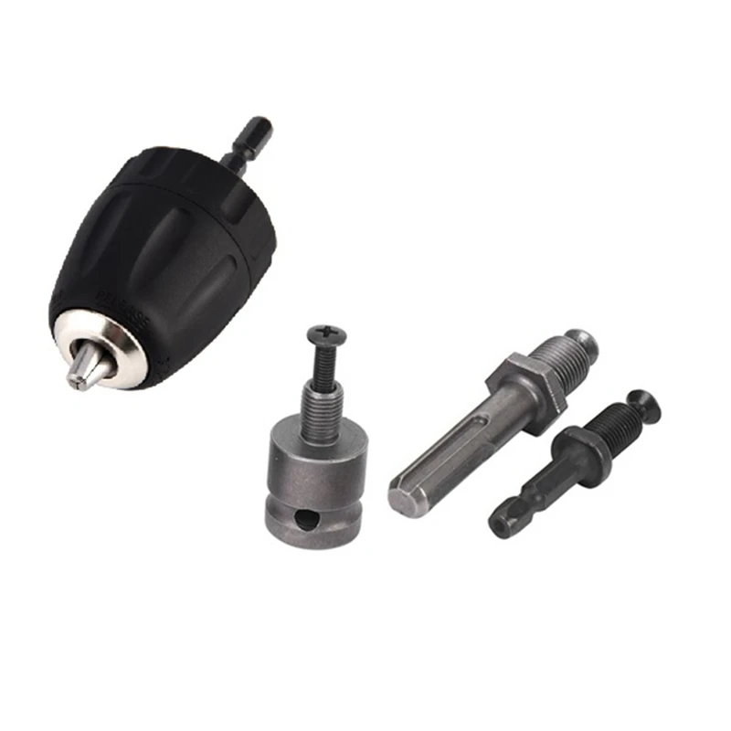 0.8-10Mm Keyless Drill Chuck 3/8 - 24UNF Thread Quick Release Chuck Drill Holder With SDS-Plus Shank 1/4 Inch Hex
0.8-10Mm Keyless Drill Chuck 3/8 - 24UNF Thread Quick Release Chuck Drill Holder With SDS-Plus Shank 1/4 Inch Hex
