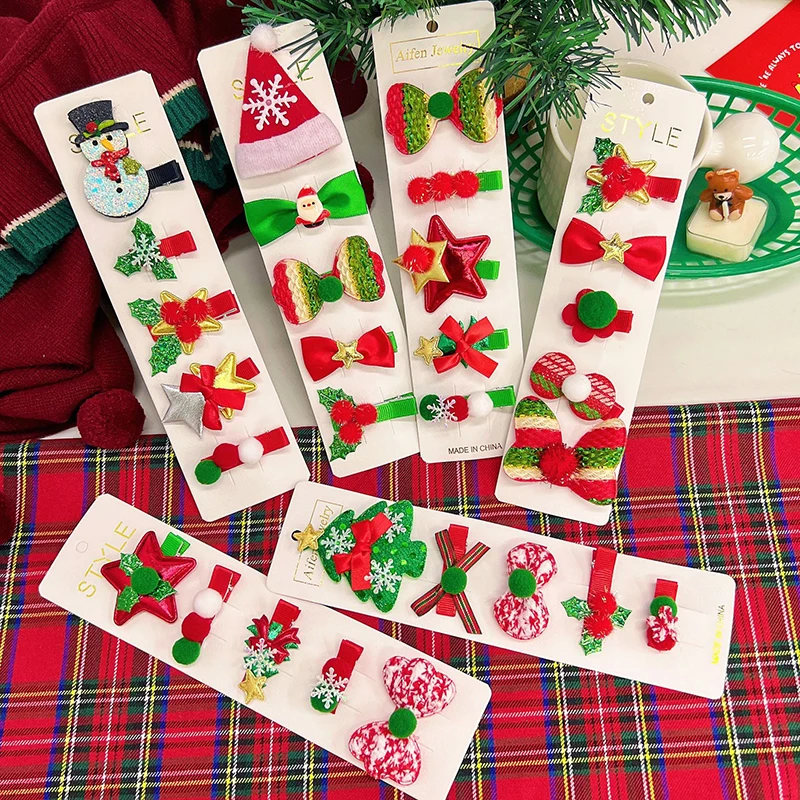 5Pcs/set Christmas Hairpins Women Christmas Tree Snowmen Hair Clips Girls Side Clip Baby Headwear Kids Hair Accessories
5Pcs/set Christmas Hairpins Women Christmas Tree Snowmen Hair Clips Girls Side Clip Baby Headwear Kids Hair Accessories