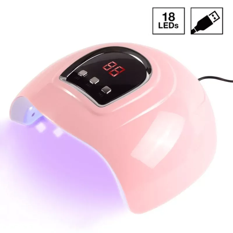 Pink Nail Dryer Machine UV LED Lamp 30/60/90s Timer USB Cable Home Use Nail UV Gel Varnish Dryer LED Nail Lamp Tool
Pink Nail Dryer Machine UV LED Lamp 30/60/90s Timer USB Cable Home Use Nail UV Gel Varnish Dryer LED Nail Lamp Tool