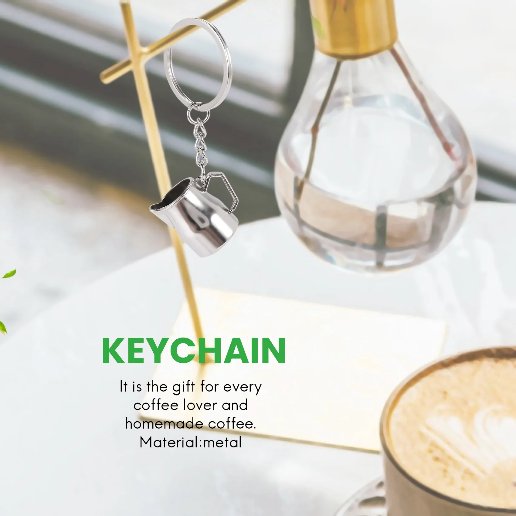 5PCS Creative Barista Coffee Tamper Keychain Espresso Portafilter Moka Pitcher Keyring Portable Coffee Accessories Gift
5PCS Creative Barista Coffee Tamper Keychain Espresso Portafilter Moka Pitcher Keyring Portable Coffee Accessories Gift