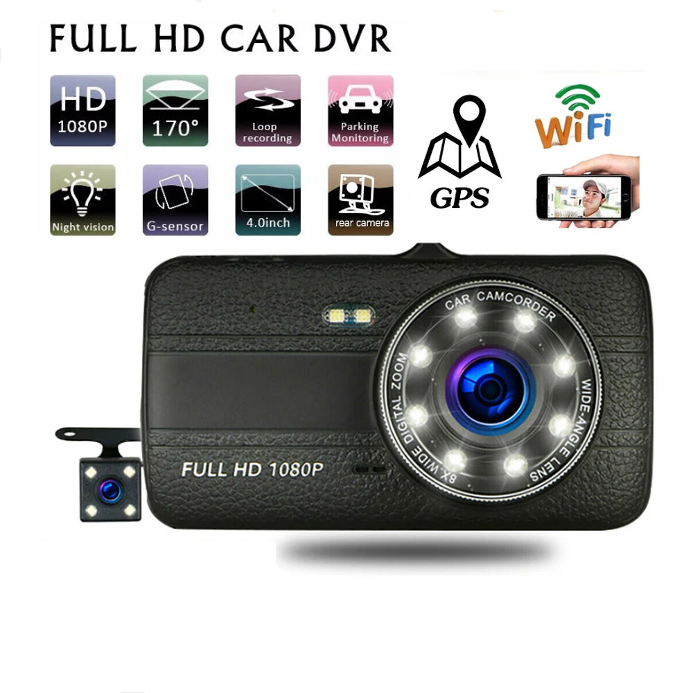 Dash Cam Car DVR WiFi 4.0" Full HD 1080P Rear View Camera Video Recorder Night Vision Black Box Dashcam Auto DVRs GPS Tracker
Dash Cam Car DVR WiFi 4.0" Full HD 1080P Rear View Camera Video Recorder Night Vision Black Box Dashcam Auto DVRs GPS Tracker