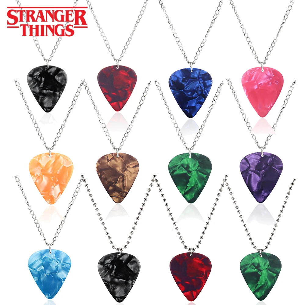 New Stranger Things Hellfire Club Necklace Eddie Munson Guitar Pick Pendant for Tv Drama Fans Friend Gift
New Stranger Things Hellfire Club Necklace Eddie Munson Guitar Pick Pendant for Tv Drama Fans Friend Gift