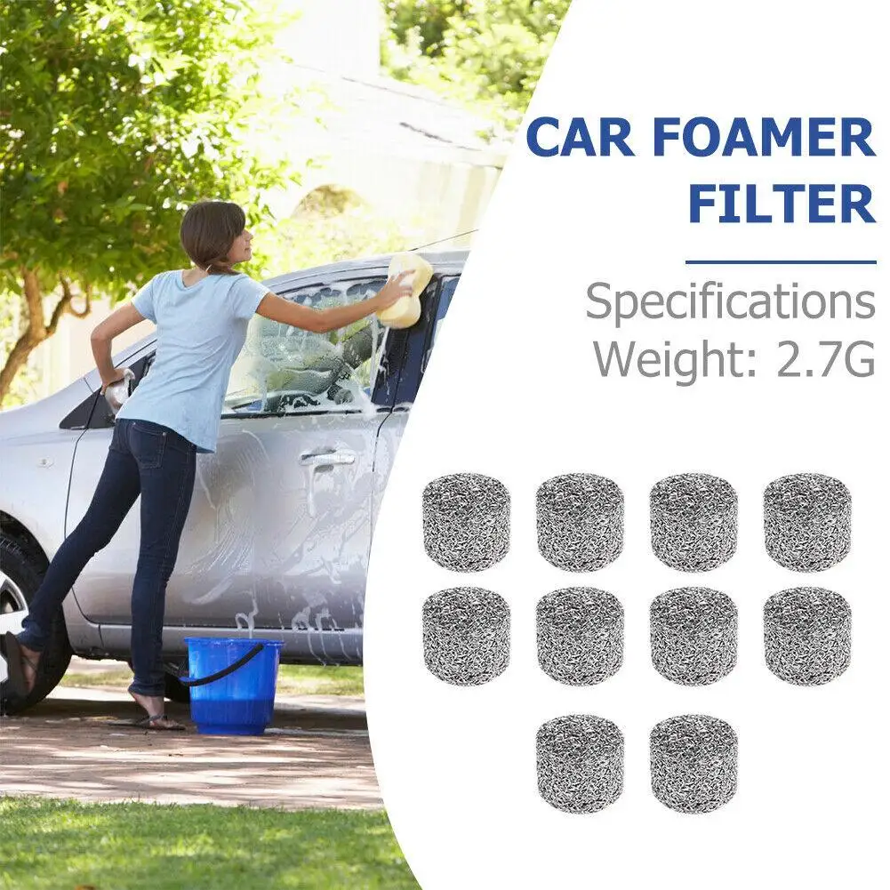10Pcs 2.7g Foam Lance Mesh Gauze Filter Stainless Steel Car Pressure Washer Kit Car Washing Accessories 14x10 mm
10Pcs 2.7g Foam Lance Mesh Gauze Filter Stainless Steel Car Pressure Washer Kit Car Washing Accessories 14x10 mm