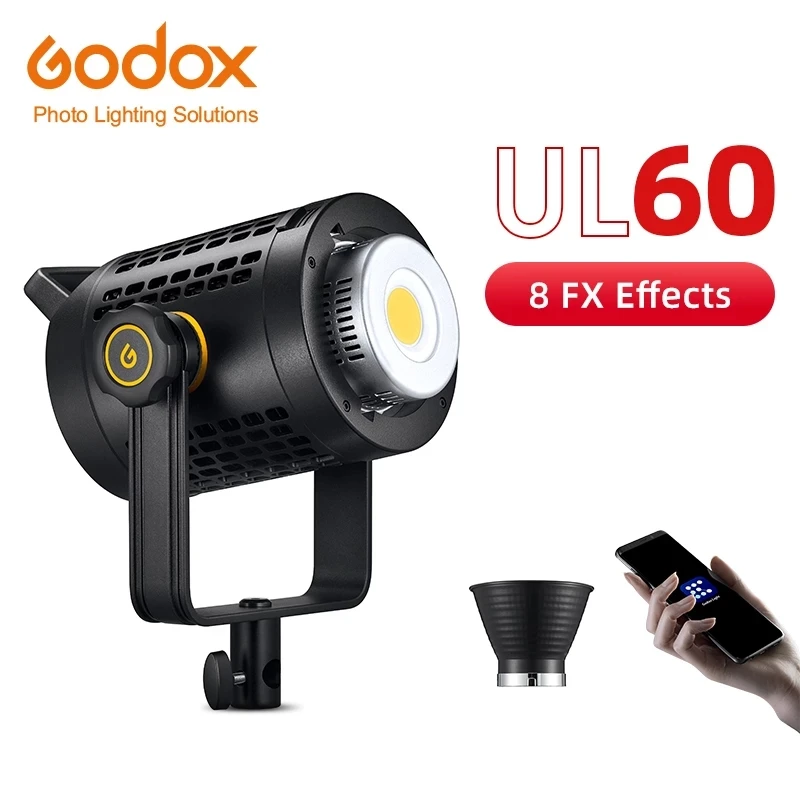 Godox UL60 Silent LED Video Light, 60W 5600K Daylight-Balanced Continuous Lighting, CRI96 TLCI97, 8 FX Effects
Godox UL60 Silent LED Video Light, 60W 5600K Daylight-Balanced Continuous Lighting, CRI96 TLCI97, 8 FX Effects