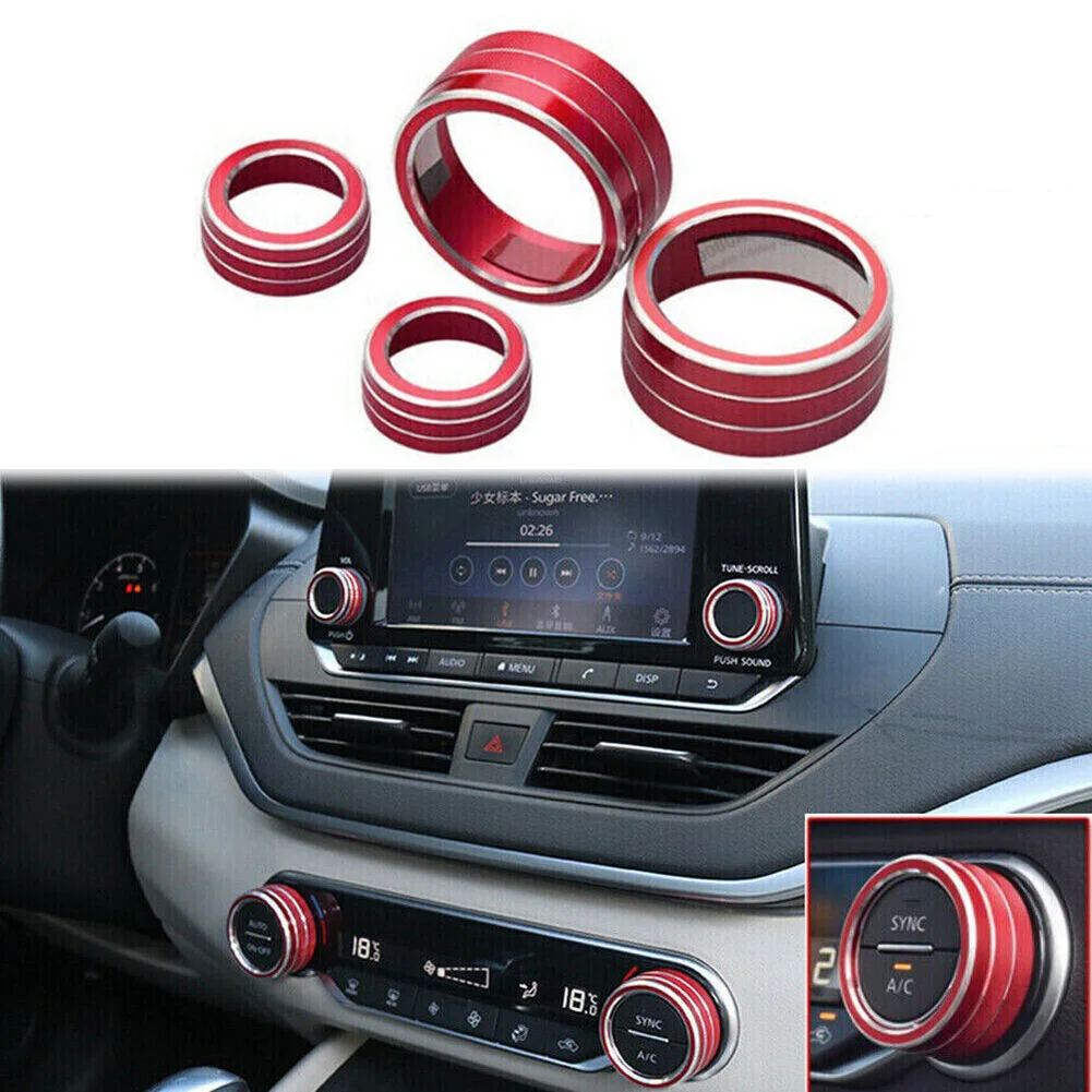 Brand New Car Knob Ring Cover Air Conditioning Red Air Conditioning Trim Aluminum Alloy Car Accessories Cover Fashion
Brand New Car Knob Ring Cover Air Conditioning Red Air Conditioning Trim Aluminum Alloy Car Accessories Cover Fashion