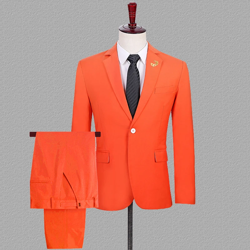 Orange Suit Pants for Men Brand Spring New Slim Fit One Button Dress Suits with Pants Mens Wedding Groom Dinner Traje Hombre 5XL
Orange Suit Pants for Men Brand Spring New Slim Fit One Button Dress Suits with Pants Mens Wedding Groom Dinner Traje Hombre 5XL