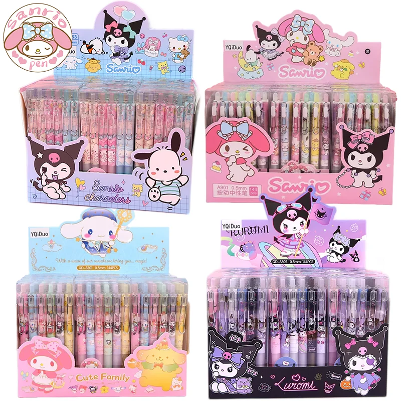 New Sanrio Gel Pens 12-24pcs Kuromi My Melody Student Stationery Writing Press Pen 0.5 Black Inkschool Office Children's Pens 
New Sanrio Gel Pens 12-24pcs Kuromi My Melody Student Stationery Writing Press Pen 0.5 Black Inkschool Office Children's Pens