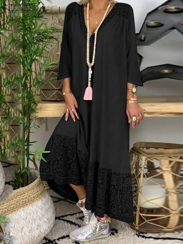 Элегантное женское платье ZANZEA, женское винтажное платье, кружевной лоскутный сарафан с V-образным вырезом и рукавом 3/4, весеннее женское пов...
Элегантное женское платье ZANZEA, женское винтажное платье, кружевной лоскутный сарафан с V-образным вырезом и рукавом 3/4, весеннее женское пов...