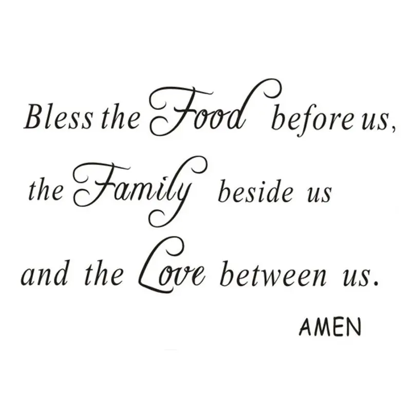 "Bless The Food Before Us" Art Removable Home Wall Window Stickers Kid's Room Decal Decor
"Bless The Food Before Us" Art Removable Home Wall Window Stickers Kid's Room Decal Decor
