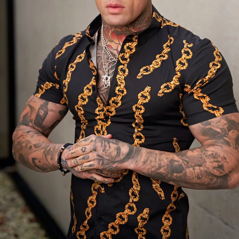Fashion Nation Style Summer Man's Shirt 3D Printing Stand Collar Single-Breasted Short Sleeve Loose Hawaiian Henley Casual Shirt
Fashion Nation Style Summer Man's Shirt 3D Printing Stand Collar Single-Breasted Short Sleeve Loose Hawaiian Henley Casual Shirt