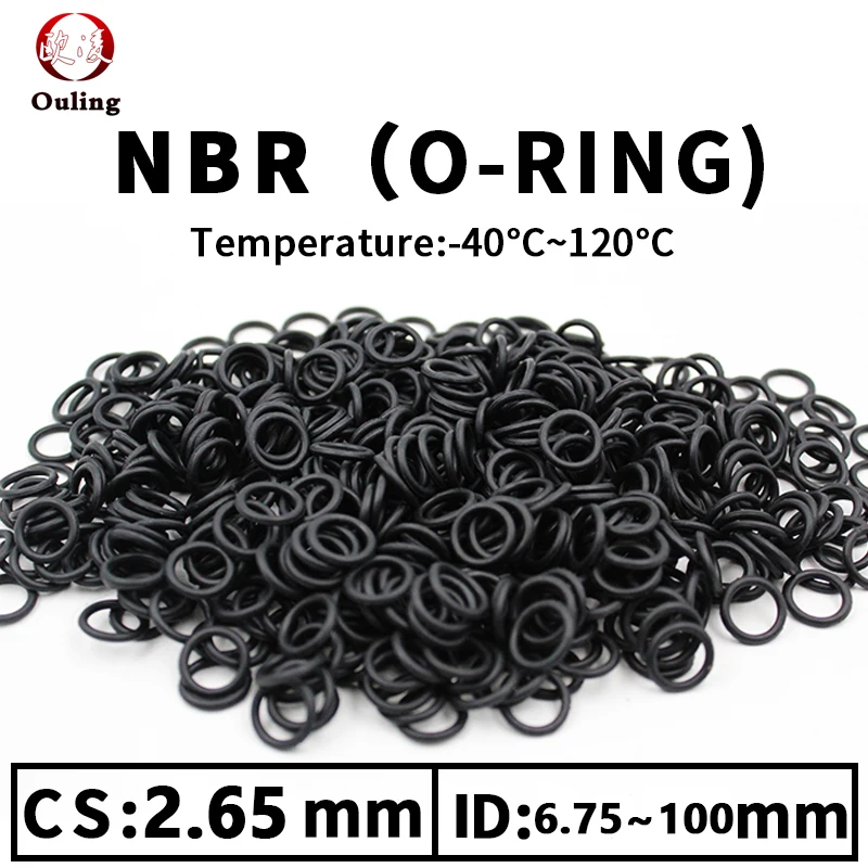 CS2.65mm ID6.75-100mm NBR O Ring Seal Gasket Thickness Oil and Wear Resistant Automobile Petrol Nitrile Rubber O-Ring Black 
CS2.65mm ID6.75-100mm NBR O Ring Seal Gasket Thickness Oil and Wear Resistant Automobile Petrol Nitrile Rubber O-Ring Black