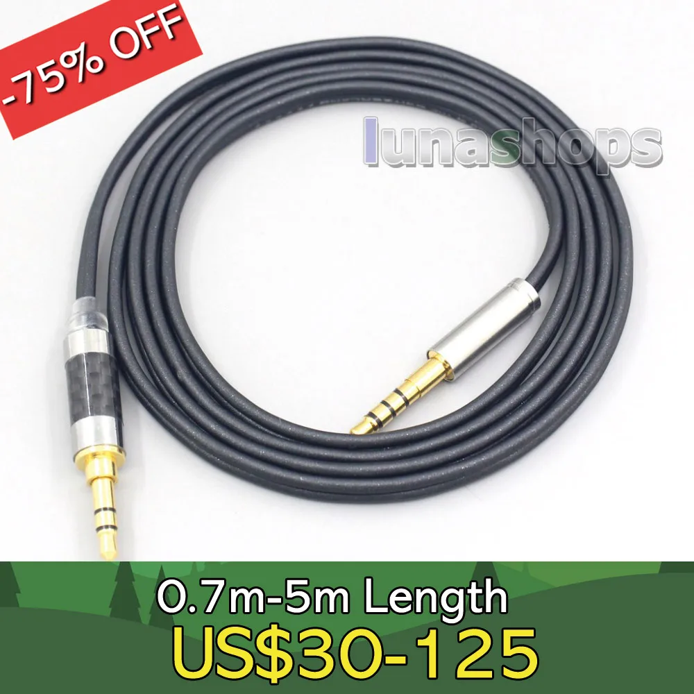 

Black 99% Pure PCOCC Earphone Cable For Audio Technica ATH-WS660BT WS990BT WS1100iS ATH-M50xBT SR50 SR50BT LN007125