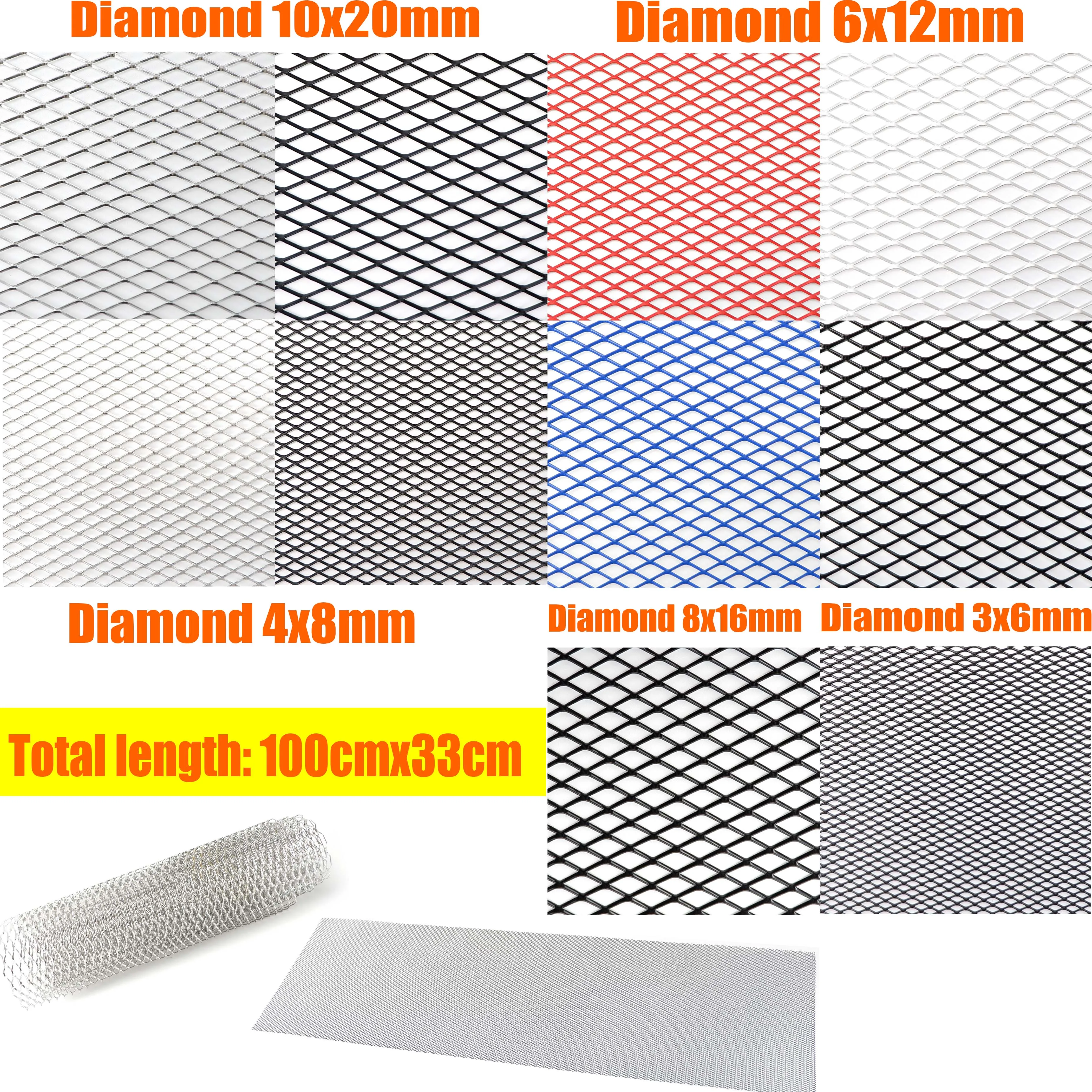 100x33cm Diamond Hole Aluminium Racing Car Bumper Grille Grill Mesh Net Vent Black Silver Red Blue Tuning Universal
100x33cm Diamond Hole Aluminium Racing Car Bumper Grille Grill Mesh Net Vent Black Silver Red Blue Tuning Universal
