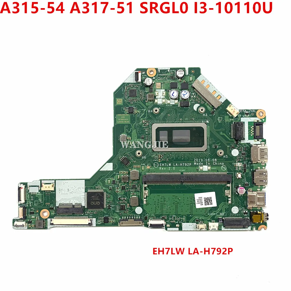 Для Acer Φ материнская плата для ноутбука EH7LW A315-54 с SRGL0 A317-51 SRGKY 15-10210U MainboardNBHM211001 100% рабочий
Для Acer Φ материнская плата для ноутбука EH7LW A315-54 с SRGL0 A317-51 SRGKY 15-10210U MainboardNBHM211001 100% рабочий