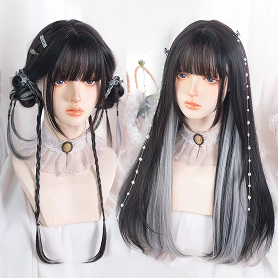 HOUYAN Synthetic Cosplay Lolita Wig Long Straight Hair Black Highlight Red Gradient Wig Female Black Anime Bangs Party Wig
HOUYAN Synthetic Cosplay Lolita Wig Long Straight Hair Black Highlight Red Gradient Wig Female Black Anime Bangs Party Wig