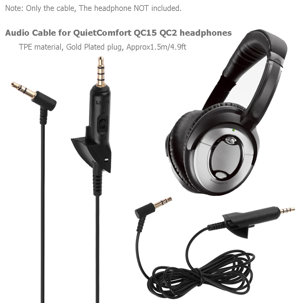 Male 3.5mm【EJX-001】Black Headphone Data Cable Audio Cable TPE Coated Copper Core No Mark Suitable for Bose QC15 QC2 Headphones
Male 3.5mm【EJX-001】Black Headphone Data Cable Audio Cable TPE Coated Copper Core No Mark Suitable for Bose QC15 QC2 Headphones