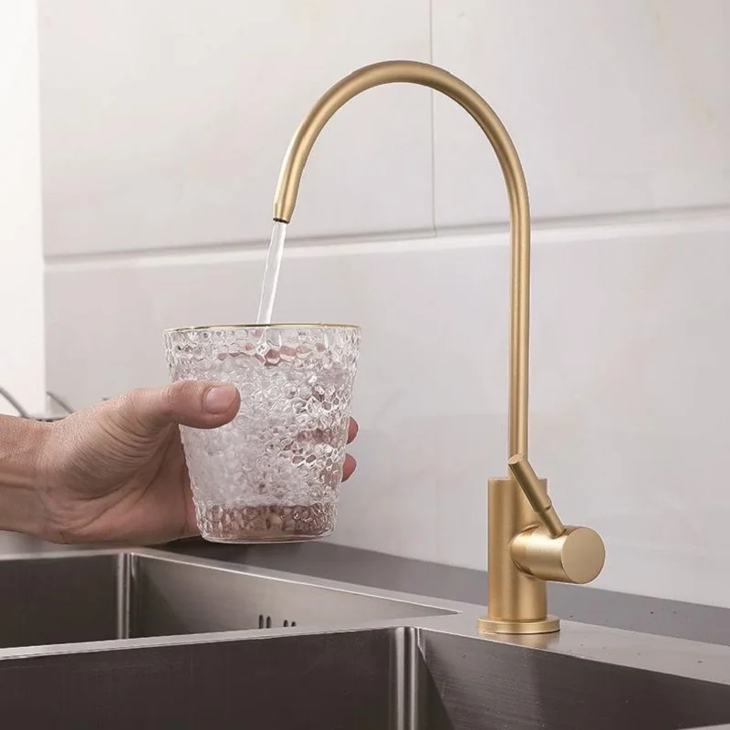 Gold Kitchen Faucet SUS 304 Stainless Steel Sink Faucet Straight Drinking Faucet Reverse Osmosis Purifier
Gold Kitchen Faucet SUS 304 Stainless Steel Sink Faucet Straight Drinking Faucet Reverse Osmosis Purifier