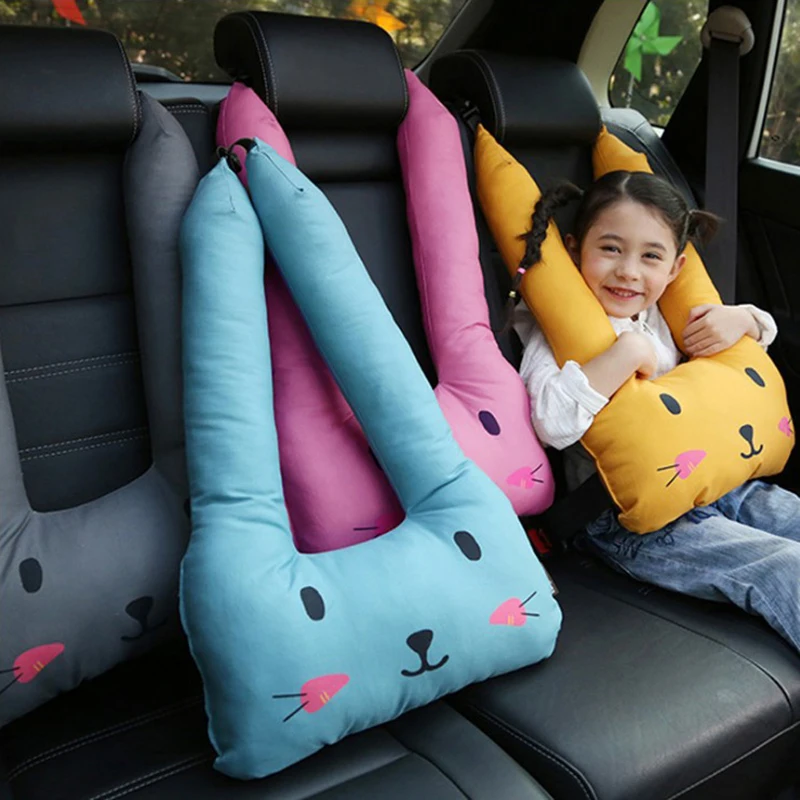 

Cartoon Cute Car Seatbelt Shoulder Pad Soft PP Cotton Seat Safety Belt Cover for Children Kids Headrest Cushion Sleeping Pillows