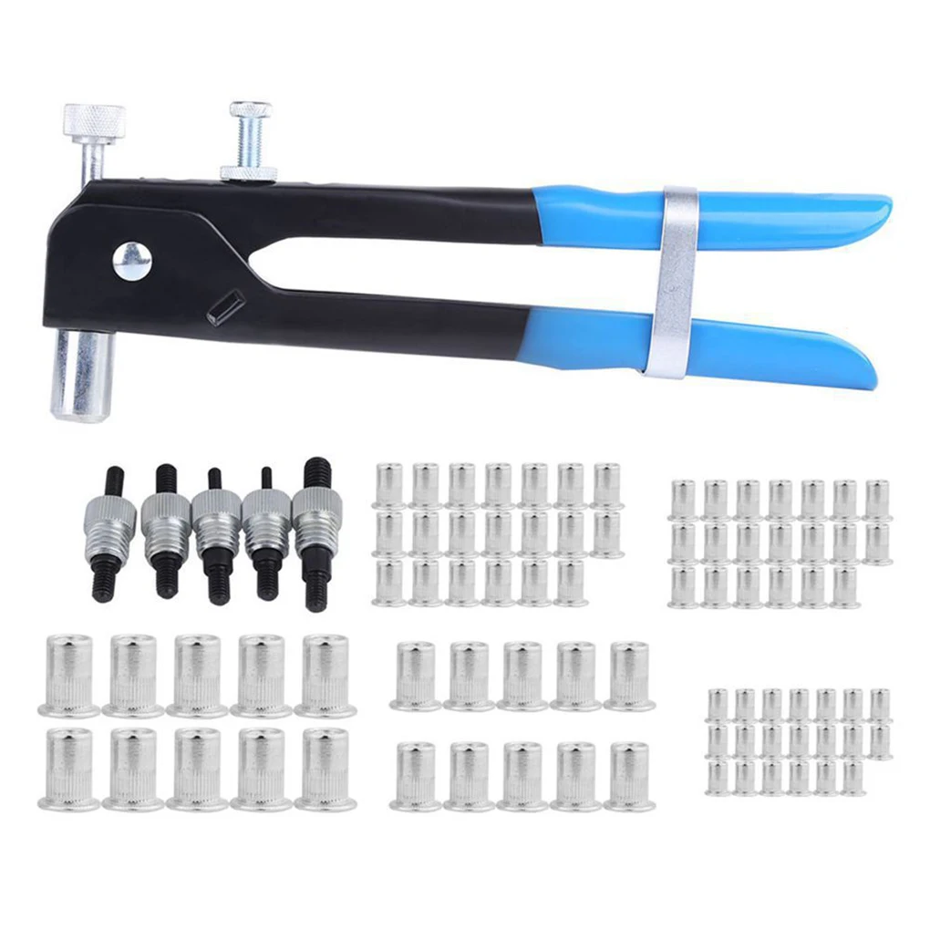 86pcs set Heavy Duty Blind Rivet Nut Kit Set Thread Hand Riveter Rivet Tool with Metric Rivet Nuts
86pcs set Heavy Duty Blind Rivet Nut Kit Set Thread Hand Riveter Rivet Tool with Metric Rivet Nuts
