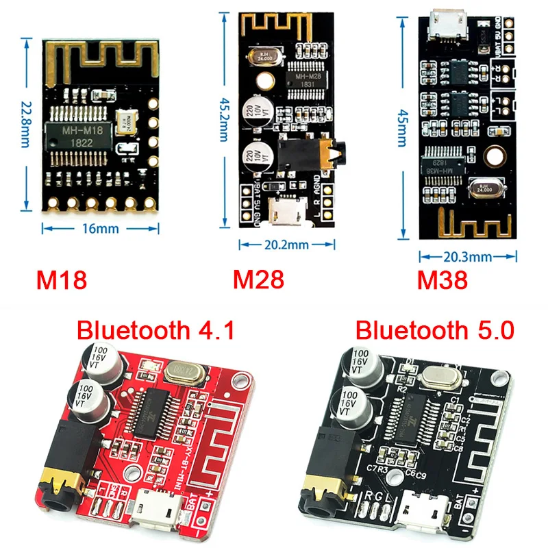 Bluetooth Audio Receiver Board VHM-314 Bluetooth 5.0 MH-MX8 M18 M28 M38 MP3 Decoder Board Verlustfreie Stereo DIY Modification 
Bluetooth Audio Receiver Board VHM-314 Bluetooth 5.0 MH-MX8 M18 M28 M38 MP3 Decoder Board Verlustfreie Stereo DIY Modification