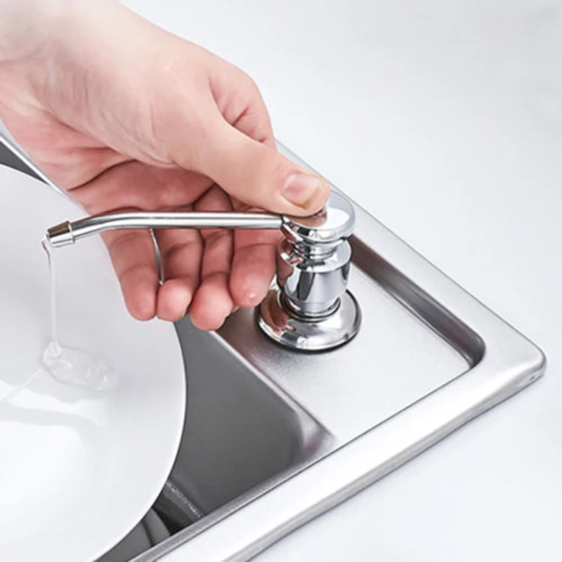 Home Sink Soap Dispenser Bathroom Shower Gel Manually Press Storage Dispenser Kitchen Stainless Steel Dish Soap Container Boxes
Home Sink Soap Dispenser Bathroom Shower Gel Manually Press Storage Dispenser Kitchen Stainless Steel Dish Soap Container Boxes