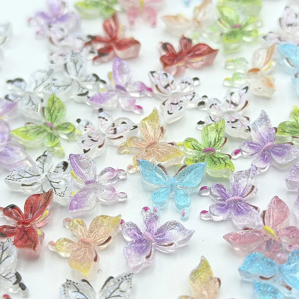 50Pcs Resin Butterfly Nail Art Charms 3D 8.5*10.5mm Gradient Noctilucent Butterfly Nail Decoration Kawaii DIY Nail Accessories
50Pcs Resin Butterfly Nail Art Charms 3D 8.5*10.5mm Gradient Noctilucent Butterfly Nail Decoration Kawaii DIY Nail Accessories