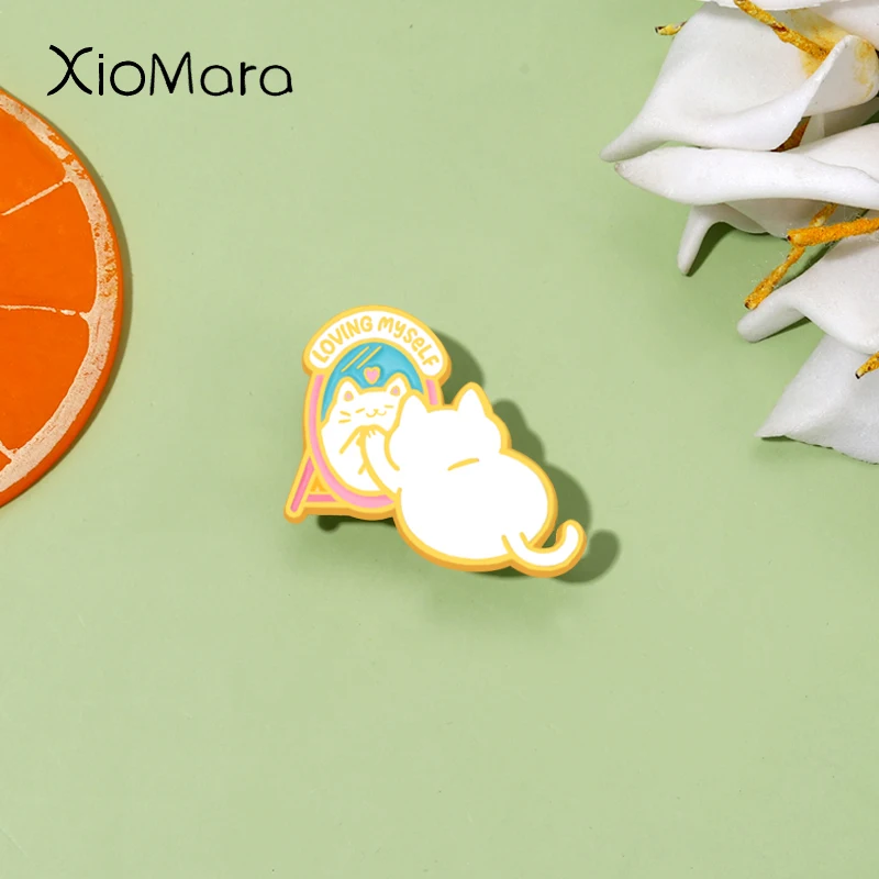 Wholesale Price Cat Enamel Pins Loving Myself Custom Brooches Backpack Accessories Badges Fashion Jewelry Gift for Women Men
Wholesale Price Cat Enamel Pins Loving Myself Custom Brooches Backpack Accessories Badges Fashion Jewelry Gift for Women Men
