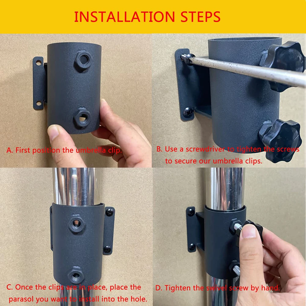 2pcs Duty Patio Umbrella Holder Steel Patio Umbrella Stand Umbrella Clamp Mount Bracket Fit For Fishing Chair Antirust
2pcs Duty Patio Umbrella Holder Steel Patio Umbrella Stand Umbrella Clamp Mount Bracket Fit For Fishing Chair Antirust