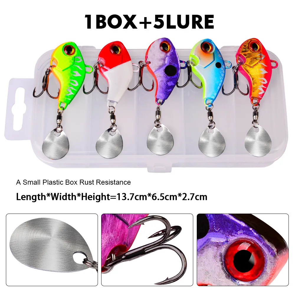 5pcs Fishing Lures Wobble Rotating Metal Vib Vibration Bait Winter Fishing 6g 15g 28g Artificial Hard Baits Spinner Spoon Lure
5pcs Fishing Lures Wobble Rotating Metal Vib Vibration Bait Winter Fishing 6g 15g 28g Artificial Hard Baits Spinner Spoon Lure