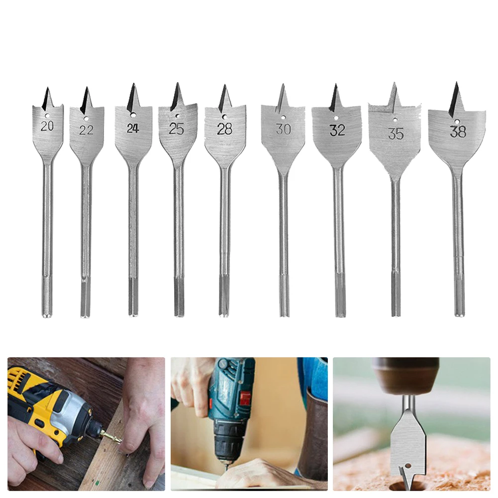 1*Drill Bit Flat Wood Drill Bit 20-38mm Flat Drills Woodworking Drill Bits HCS Wood Drilling For Wood Timber Drilling HRC50-HRC5
1*Drill Bit Flat Wood Drill Bit 20-38mm Flat Drills Woodworking Drill Bits HCS Wood Drilling For Wood Timber Drilling HRC50-HRC5