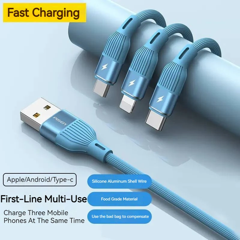 3in1 3A 66W Retractable Fast USB Cable for Huawei/Honor Portable 3 in 1 Micro USB Type C Charger Cable for IPhone Samsung
3in1 3A 66W Retractable Fast USB Cable for Huawei/Honor Portable 3 in 1 Micro USB Type C Charger Cable for IPhone Samsung