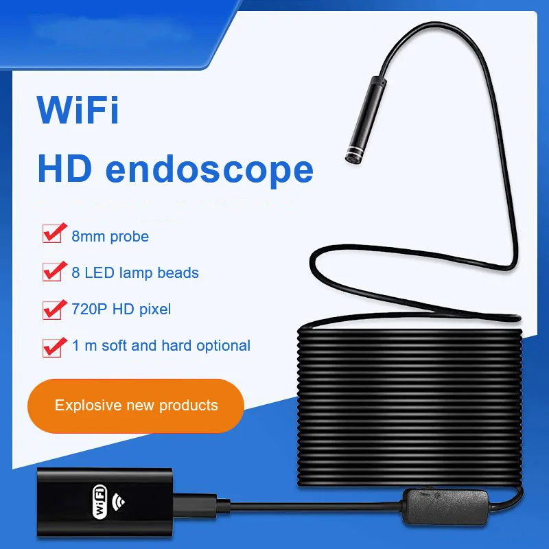 Wifi Endoscope 1m Cable Waterproof Mobile Camera For Coupling On Mobile IPhone Endoscope IOS Endoscope Wireless Endoscopepe
Wifi Endoscope 1m Cable Waterproof Mobile Camera For Coupling On Mobile IPhone Endoscope IOS Endoscope Wireless Endoscopepe