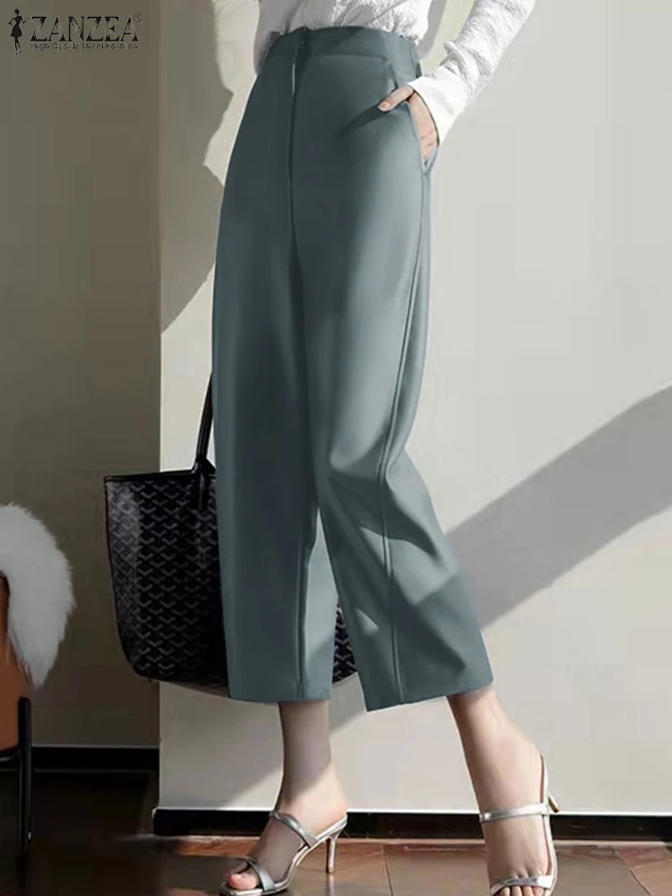 ZANZEA High Waist Office Lady Pants Women Elegant Satin Silk Autumn Capris Casual Loose Work Wear Cropped Pants Fashion Pantalon
ZANZEA High Waist Office Lady Pants Women Elegant Satin Silk Autumn Capris Casual Loose Work Wear Cropped Pants Fashion Pantalon