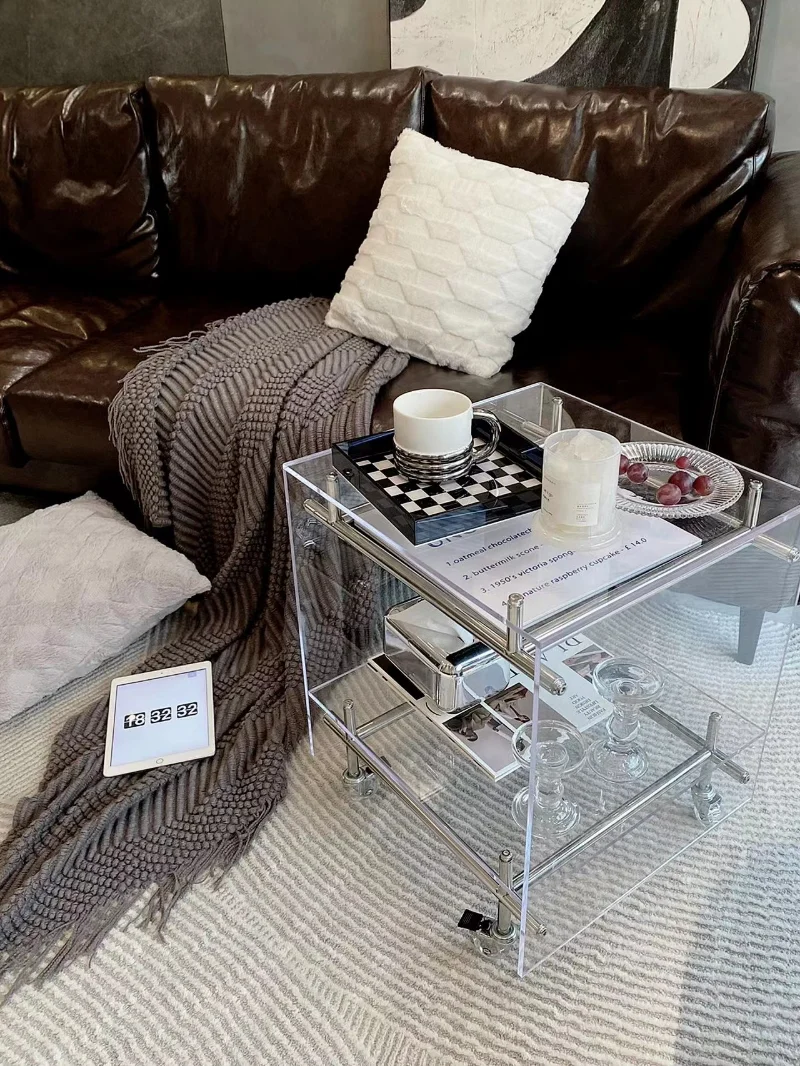Acrylic Cart Living Room Sofa Corner A Few Sides A Few Bedside Table Removable Stainless Steel Storage Shelving
Acrylic Cart Living Room Sofa Corner A Few Sides A Few Bedside Table Removable Stainless Steel Storage Shelving