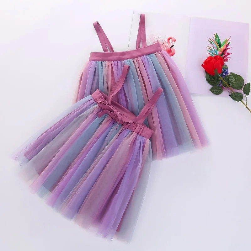 New Summer Girl Princess Dress Toddler Kids Baby Girls Party Dress Girls Mesh Tutu Rainbow Dresses Girls Sling Clothing CL824
New Summer Girl Princess Dress Toddler Kids Baby Girls Party Dress Girls Mesh Tutu Rainbow Dresses Girls Sling Clothing CL824