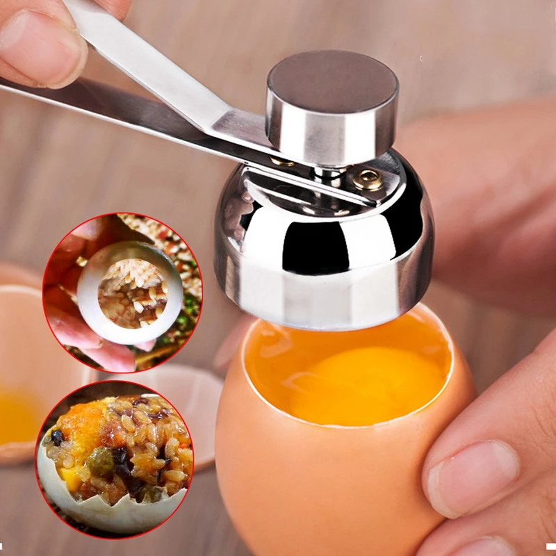 Egg Cracker Topper Stainless Steel Egg Opener Eggshell Cutter Boiled Raw Egg Kitchen Remover Tool for Raw Soft Hard Boiled Egg
Egg Cracker Topper Stainless Steel Egg Opener Eggshell Cutter Boiled Raw Egg Kitchen Remover Tool for Raw Soft Hard Boiled Egg