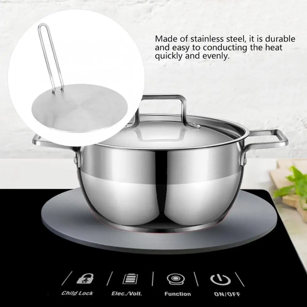 Stainless Steel Electric 20/22/24CM Heat Diffuser Induction Cooker Plate Adapter Converter Cooker Plate Cookware Parts
Stainless Steel Electric 20/22/24CM Heat Diffuser Induction Cooker Plate Adapter Converter Cooker Plate Cookware Parts