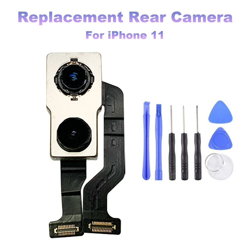 Main Rear Camera For Iphone 11+Screwdriver Tool Rear Camera Lens Back Camera Flex Cable Camera Repair Phone Parts
Main Rear Camera For Iphone 11+Screwdriver Tool Rear Camera Lens Back Camera Flex Cable Camera Repair Phone Parts