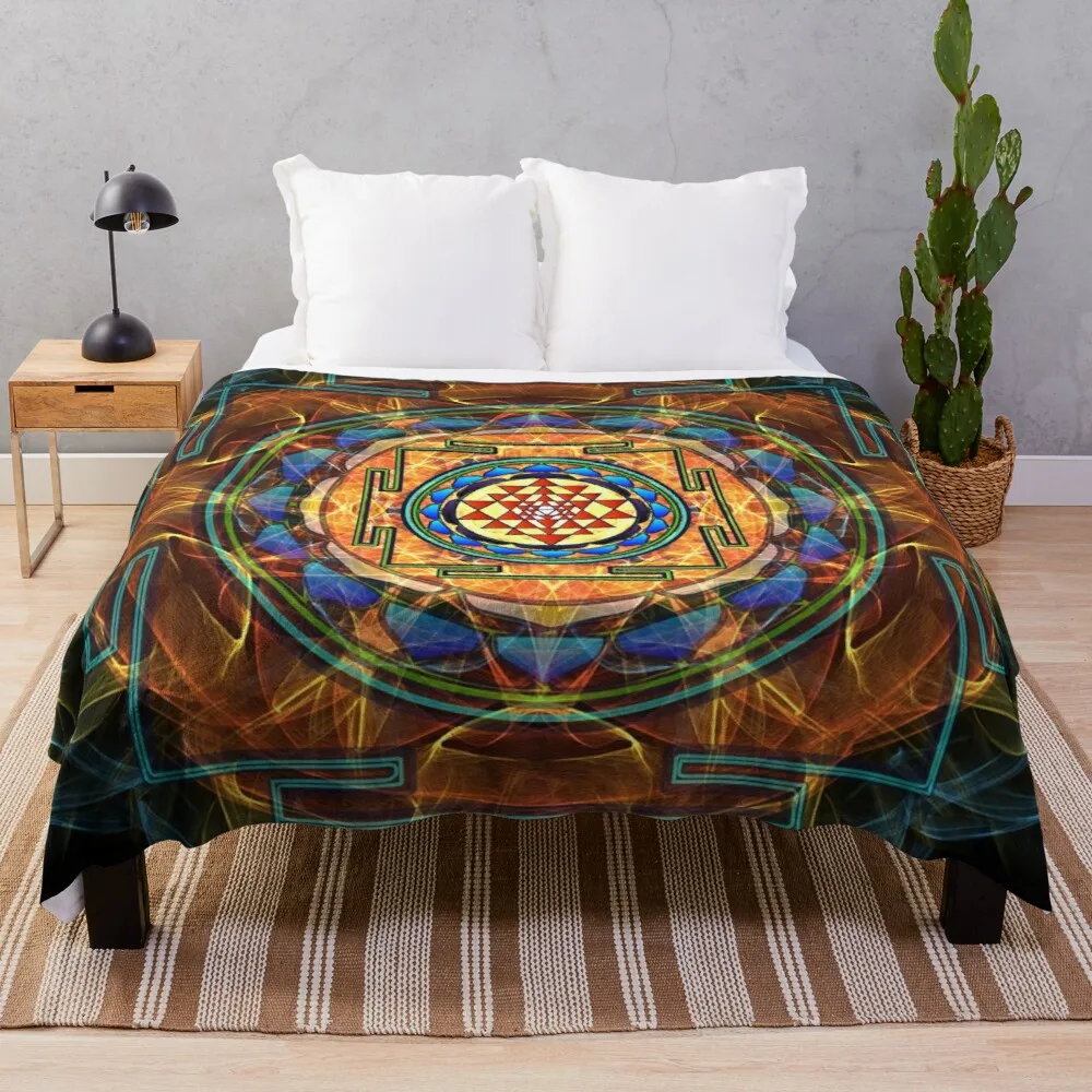 

The Sri Yantra - Sacred Geometry Throw Blanket Summer blanket loose blanket Fleece blanket double blanket for summer