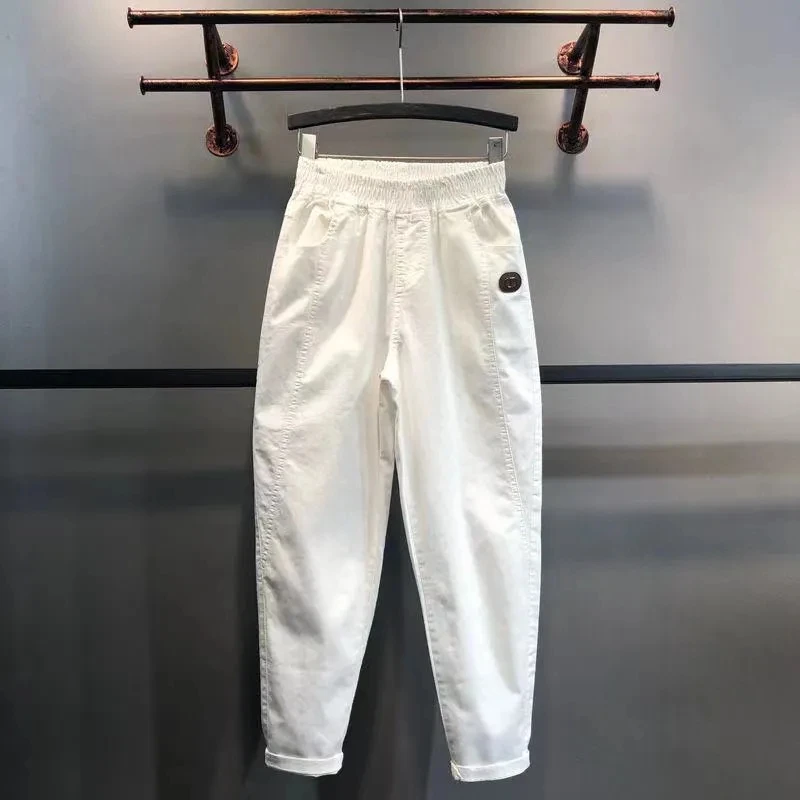 New Arrival Summer Women Harem Pants All-Match Casual Cotton Denim Trousers Elastic Waist Plus Size Wide Leg Korean Style Jeans
New Arrival Summer Women Harem Pants All-Match Casual Cotton Denim Trousers Elastic Waist Plus Size Wide Leg Korean Style Jeans