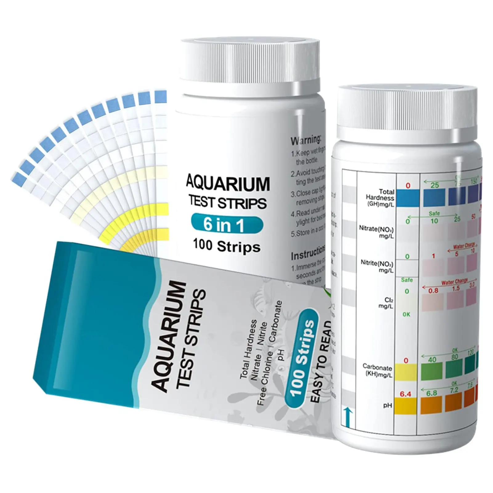 100pcs Nitrite Nitrate Chlorine PH Tester Strips 6-in-1 Aquarium Fish Tank Water Quality Test Strip Kit Water Tester Paper
100pcs Nitrite Nitrate Chlorine PH Tester Strips 6-in-1 Aquarium Fish Tank Water Quality Test Strip Kit Water Tester Paper