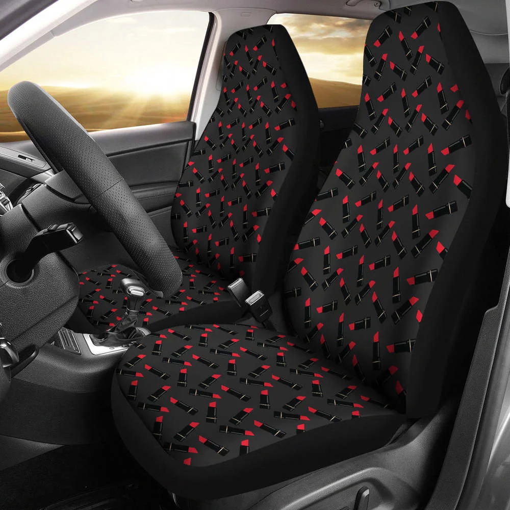 Dark Charcoal Gray Car Seat Covers With Lipstick Tubes Pattern Makeup ,Pack of 2 Universal Front Seat Protective Cover
Dark Charcoal Gray Car Seat Covers With Lipstick Tubes Pattern Makeup ,Pack of 2 Universal Front Seat Protective Cover