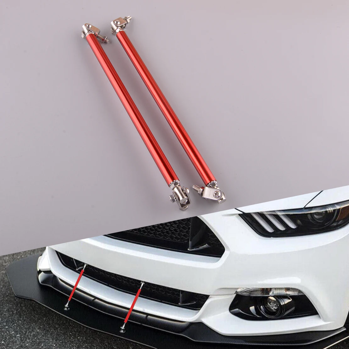 1 Pair 20cm Car Front Bumper Lip Splitter Diffuser Strut Rod Tie Support Bar Fit for Dodge Charger Challenger Red
1 Pair 20cm Car Front Bumper Lip Splitter Diffuser Strut Rod Tie Support Bar Fit for Dodge Charger Challenger Red