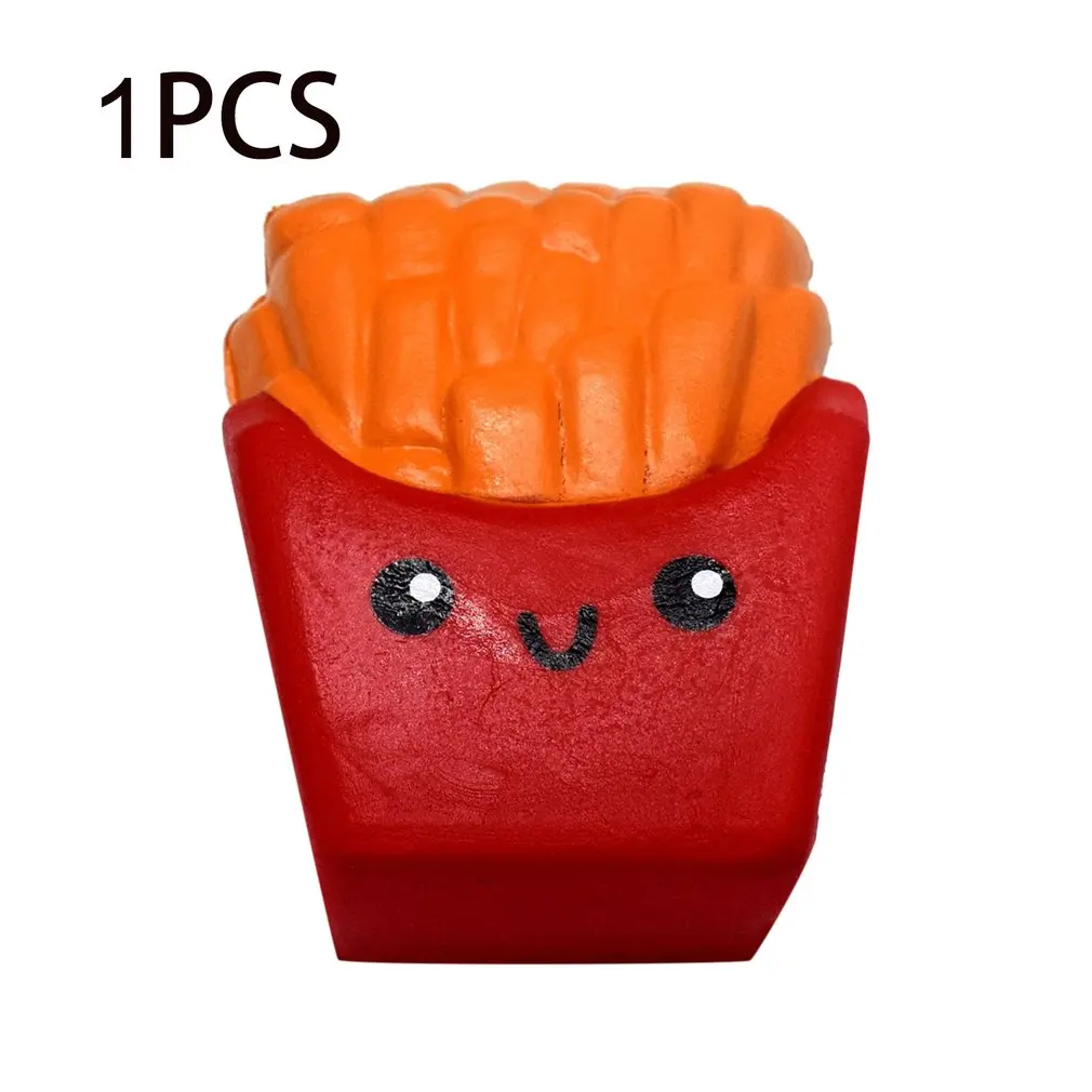 

French Fries Shape Slow Rising Toy PU Children Adult Relieves Stress Anxiety Toy Charm Scented Kid Fun Toy Gift
