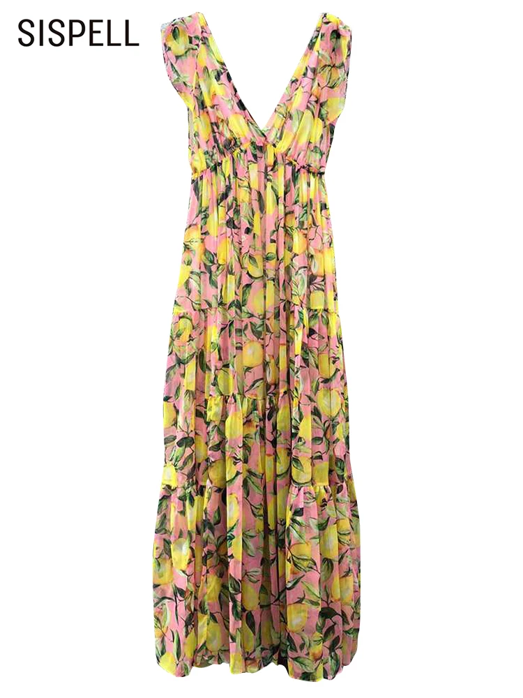 Женское платье на бретельках SISPELL, элегантное платье-пуловер средней длины с V-образным вырезом и высокой талией, летняя одежда, 2022 
Женское платье на бретельках SISPELL, элегантное платье-пуловер средней длины с V-образным вырезом и высокой талией, летняя одежда, 2022