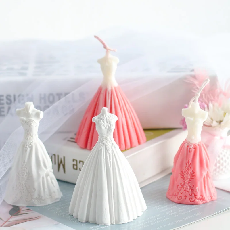 DIY Wedding Dress Silicone Candle Moulds 3D Handmade Soap Candle Molds Festival Gift Soy Cake Chocolate Soap Candle Making Tools
DIY Wedding Dress Silicone Candle Moulds 3D Handmade Soap Candle Molds Festival Gift Soy Cake Chocolate Soap Candle Making Tools