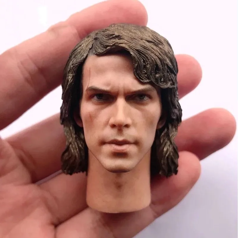 

1/6 Scale Model Headscuplt Movie Star Anakin Skywalker Headplay For 12 Inch Action Figure Male Body Accessories Collection