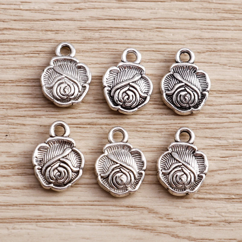 40pcs 10x14mm Small Cute Alloy Flower Charms for Jewelry Making DIY Earrings Pendants Necklaces Handmade Bracelets Crafts Supply
40pcs 10x14mm Small Cute Alloy Flower Charms for Jewelry Making DIY Earrings Pendants Necklaces Handmade Bracelets Crafts Supply